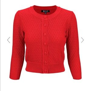 Retro red cardigan